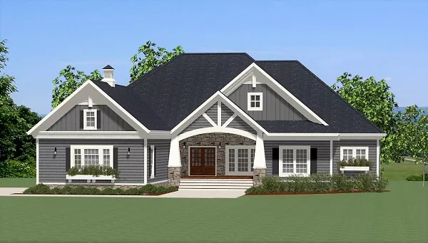 image of side entry garage house plan 9774